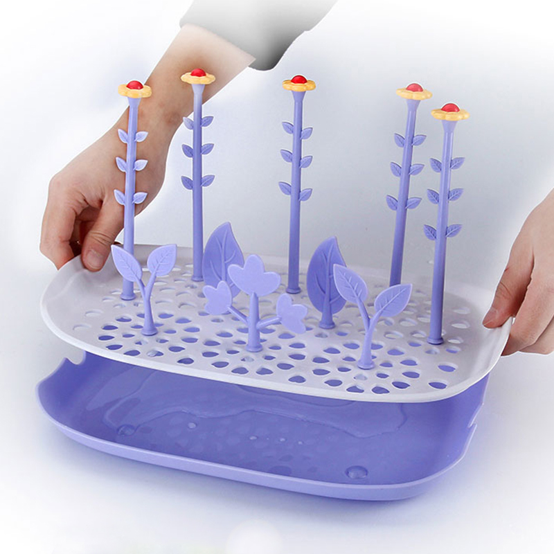 thumbnail image 2 of Shuhauk Baby Bottle Drying Rack, Toddler Bottle Storage Box, Dustproof Bottles Storage With Cover, Countertop Rack For Countertop Pump Changing 2 of 13